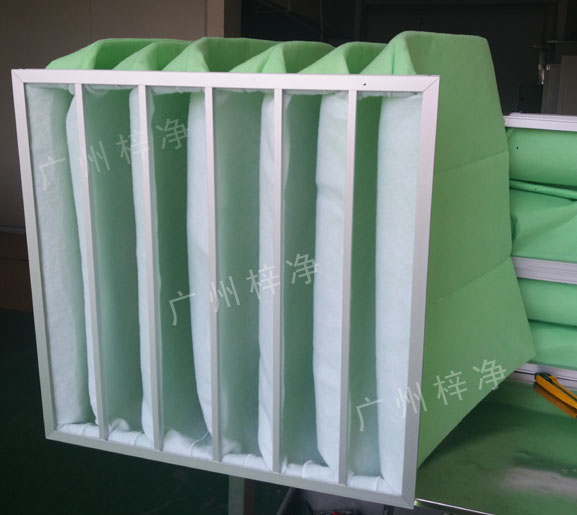 過濾棉袋式初效過濾器具有風量大、阻力低、容塵量大特點。