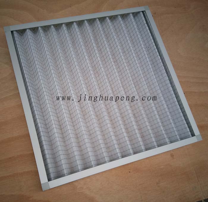 G3等級雙面保護網板式初效過濾器雙面履網折疊，堅固耐用